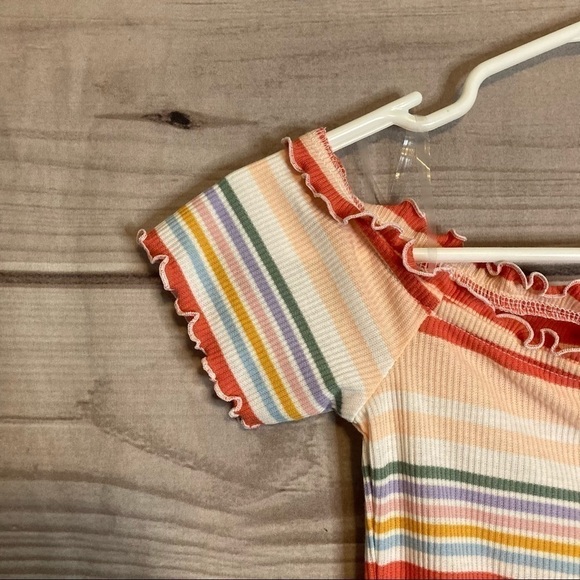 AERO seriously soft striped off the shoulder top. - Picture 4 of 9